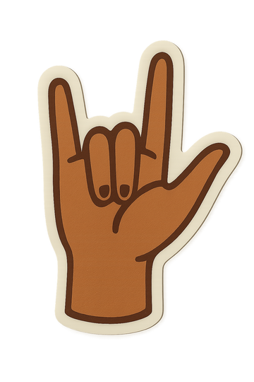 🤟 I Love You Kraft Sticker