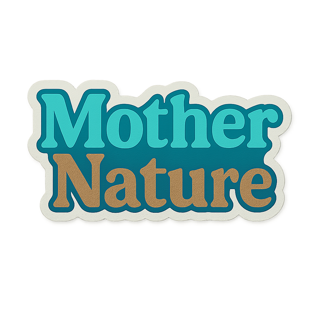 Mother Nature Kraft Sticker