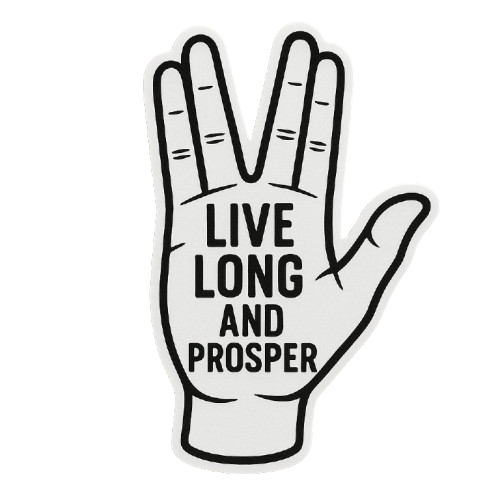 🖖 Vulcan Hand Kraft Sticker