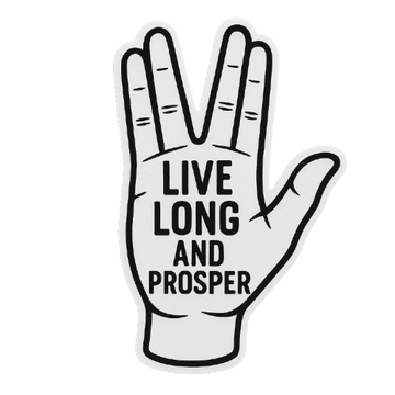 🖖 Vulcan Hand Kraft Sticker