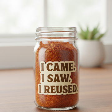 🟢 I Came. I Saw. I Reused. Kraft Sticker