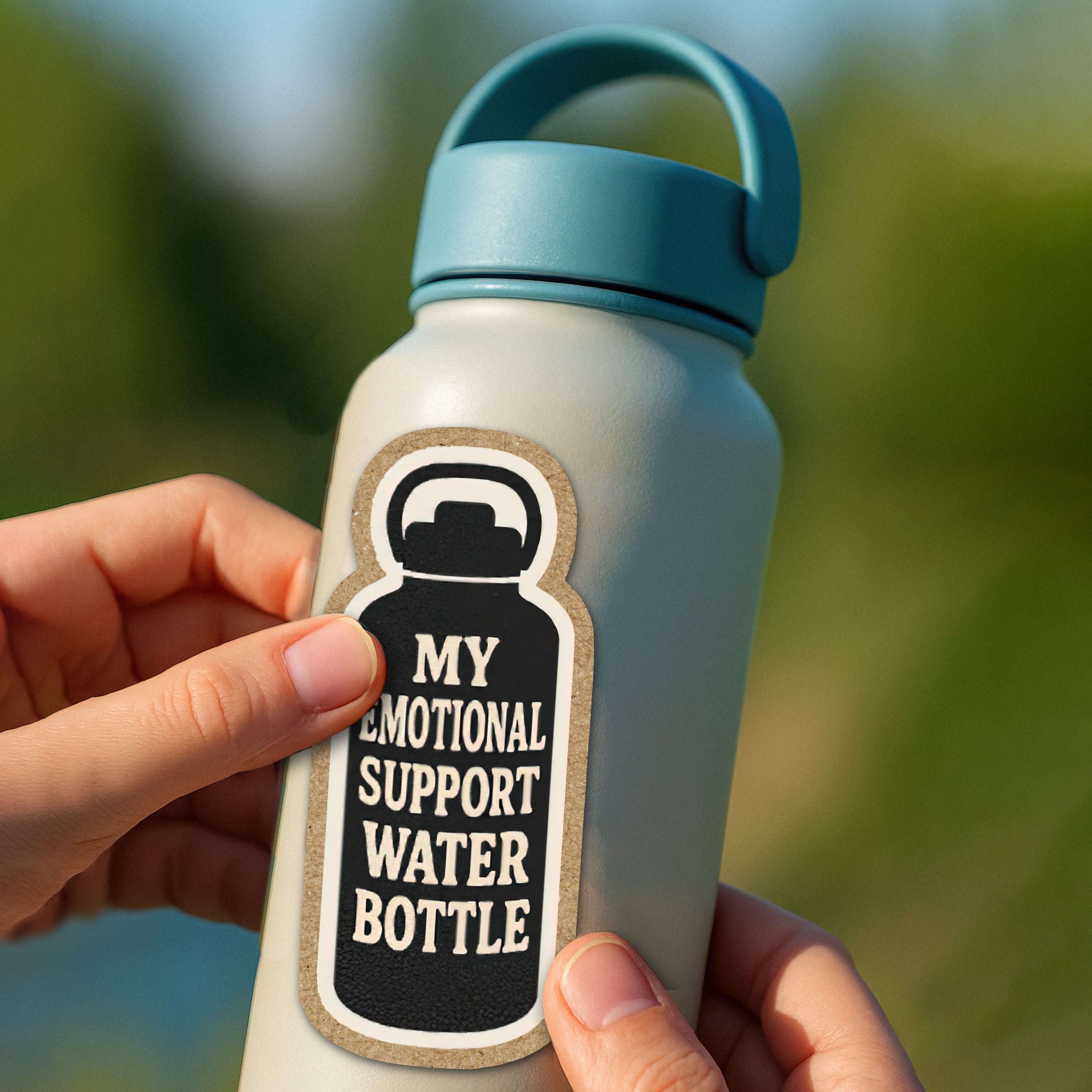 💧 Emotional Support Kraft Sticker – BYOB Project
