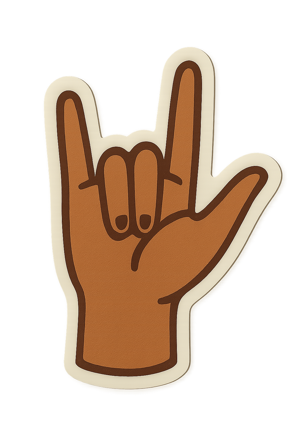 🤟 I Love You Kraft Sticker